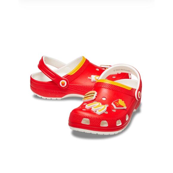 CROCS McDonald's Classic Clog French Fry with jibbitz Women's Size 7 mens size 5 - Picture 16 of 16